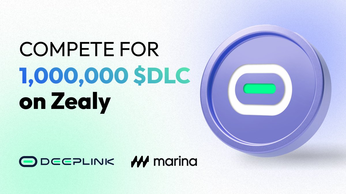 🚨 Compete for <a href="/DeepLinkGlobal/">DeepLink</a> x <a href="/MARINA_PROTOCOL/">Marina Protocol 🌊 | Learn & Earn</a> 1,000,000 $DLC prize pool 🚨

DeepLink partners with Marina Protocol, a leading Learn &amp; Earn project on <a href="/BNBCHAIN/">BNB Chain</a>, to reward our most devoted community members.

50 lucky winners will get 20,000 $DLC each at 20% unlocked and 80%