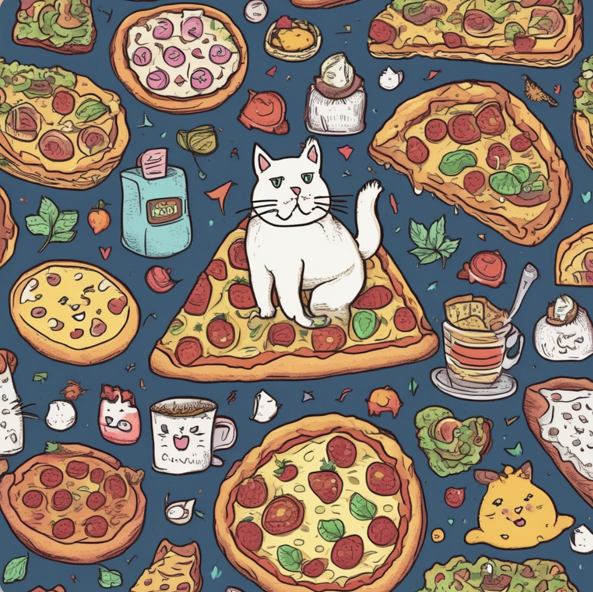 0x_indigo's tweet image. pizza day 
#pizzacat