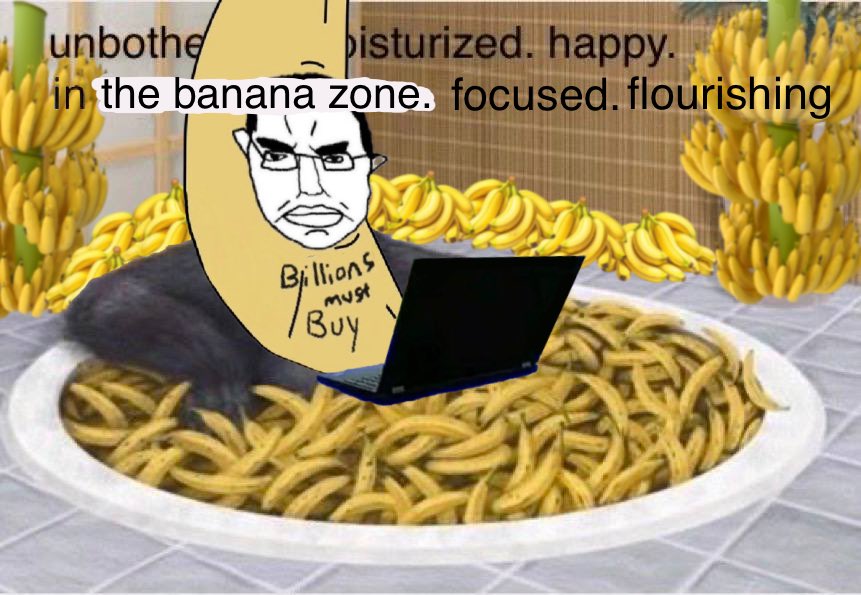 karbonbased's tweet photo. I'm busy, I'm in the banana zone. https://t.co/MGHC7KbtYf