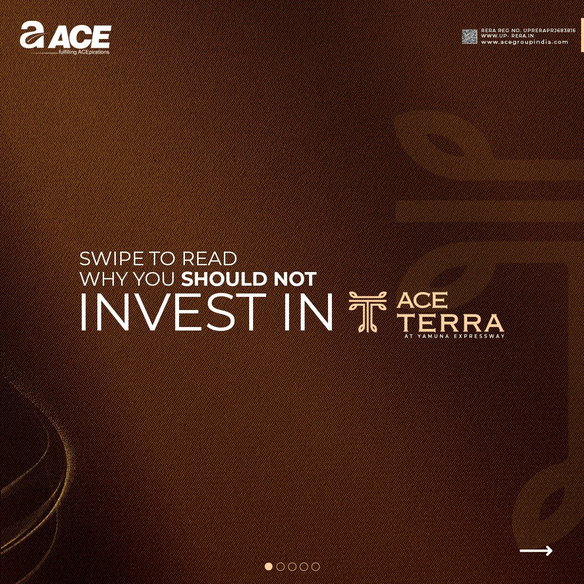 THERE ARE NO REASONS! Period

To know more, visit: acegroupindia.com/ace-terra.php
RERA REG NO. UPRERAPRJ683816 | UP-RERA.IN

#ReasonsToInvest #AceTerra #YamunaExpressway #ResidentialProjects #AceGroup #AceGroupIndia #realestate #AceLife #luxurylifestyle #RealEstatelndia