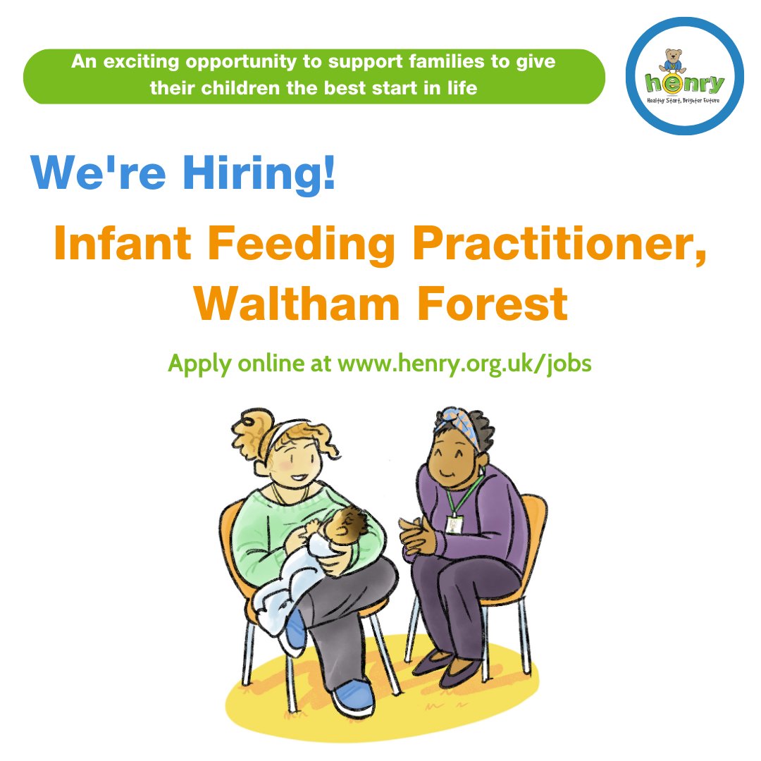 We are seeking a part-time Infant Feeding Practitioner to provide excellent infant feeding support to families in #WalthamForest. (We will consider a trainee Infant Feeding Practitioner) 

To find out more visit henry.org.uk/content/wf-ifp…

@pubhealthjobsuk