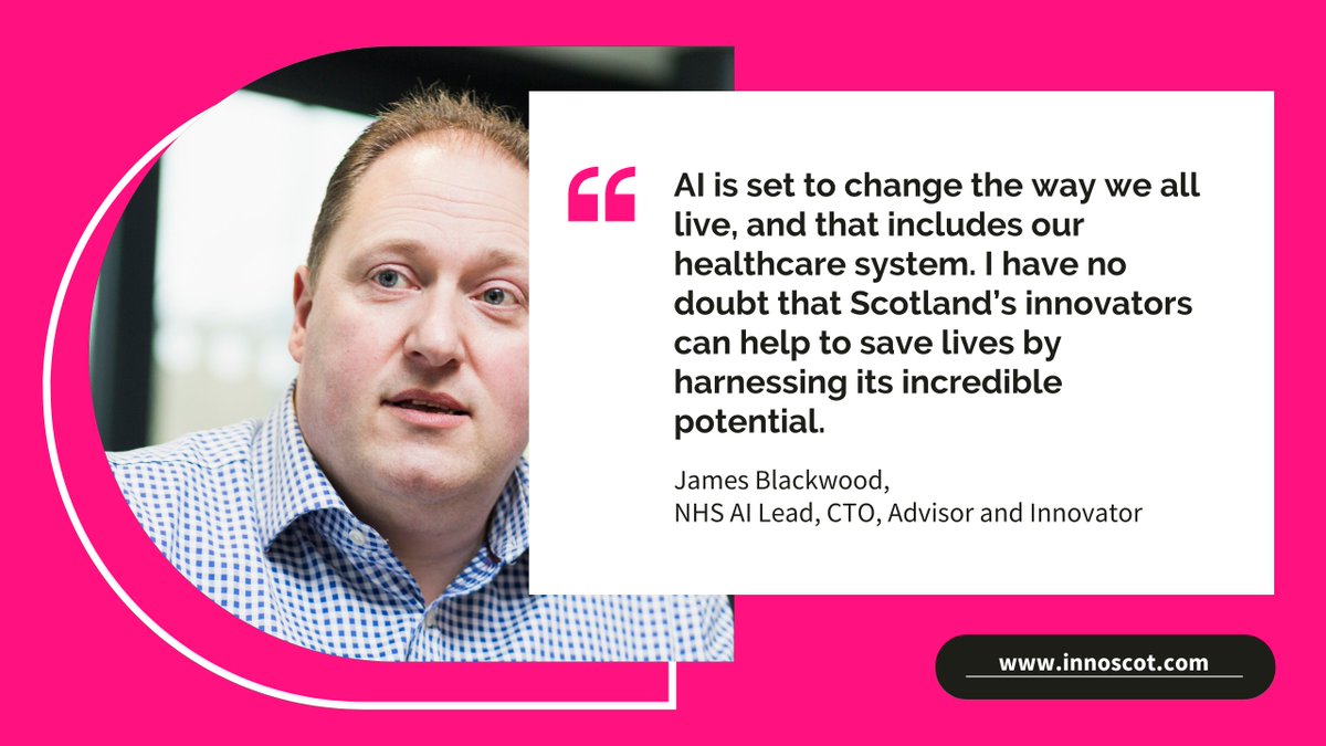 innoscothealth's tweet photo. "I’m convinced that there’s no better place in the world to deliver a healthcare renaissance with AI, than Scotland."

New on our website, read James Blackwood's thoughts on artificial intelligence’s huge promise for the future of Scottish healthcare 👉 https://t.co/604OfFsbFN https://t.co/RvFKH3O4Ca