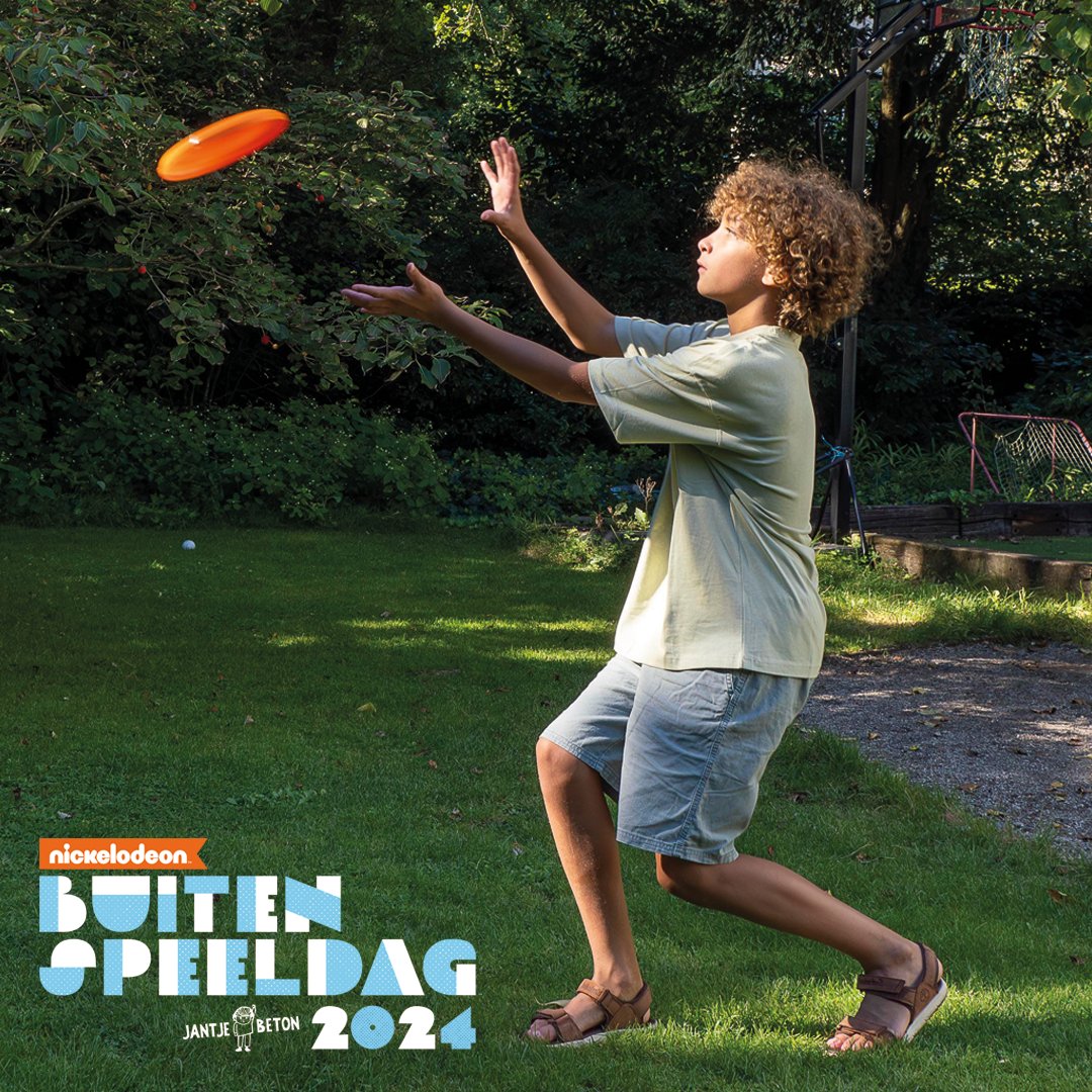 Op woensdag 12 juni 2024 organiseert Jantje Beton samen met <a href="/Nickelodeon/">Nickelodeon</a> weer de Nationale Buitenspeeldag. Doe mee en je ontvangt 10 GRATIS frisbees via onze partner @Unive voor de kinderen om samen te spelen en elkaar te ontmoeten!🥏🪁👉🏼 buitenspeeldag.nl #buitenspeeldag