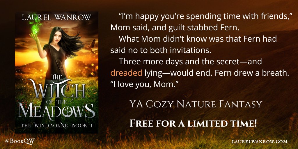 It's #BookQW and will Fern be caught in a ‘dreaded’ lie? Read more: wp.me/p76rSl-2XS Seize adventure in a #freebook: books2read.com/WitchMeadows #cozyfantasy #naturefantasy #YAfantasy #friendship #Thewindborne #fantasyadventure