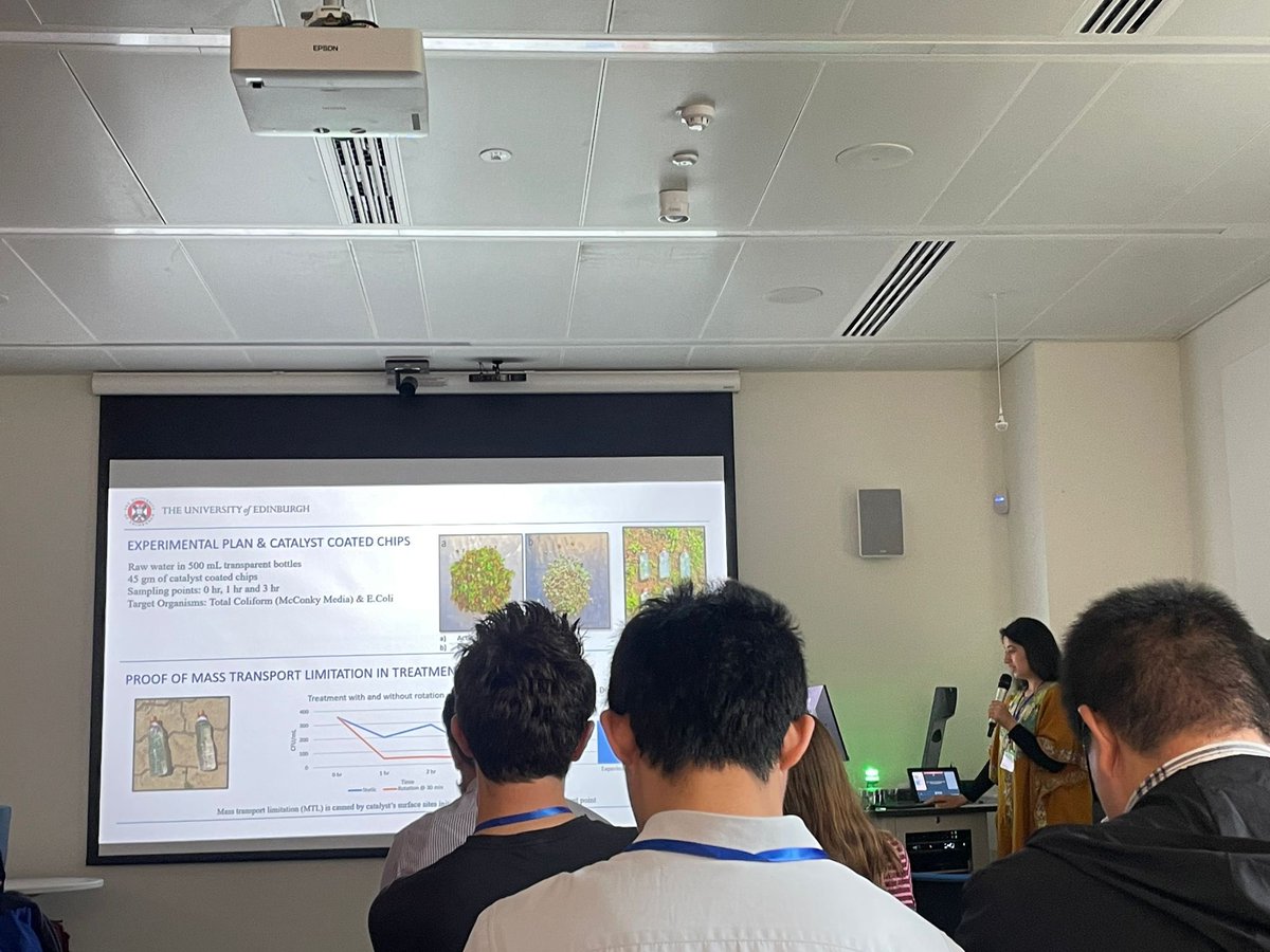A pleasure to present my work on solar photocatalytic oxidation for water treatment☀️💦 at <a href="/ScotSAGES/">SAGES</a> meeting 2024. Many thanks for this opportunity. 
<a href="/EdinburghUni/">The University of Edinburgh</a> <a href="/NeRoChem/">Neil Robertson Lab</a> <a href="/e3dtp/">E4 Doctoral Training Partnership</a>