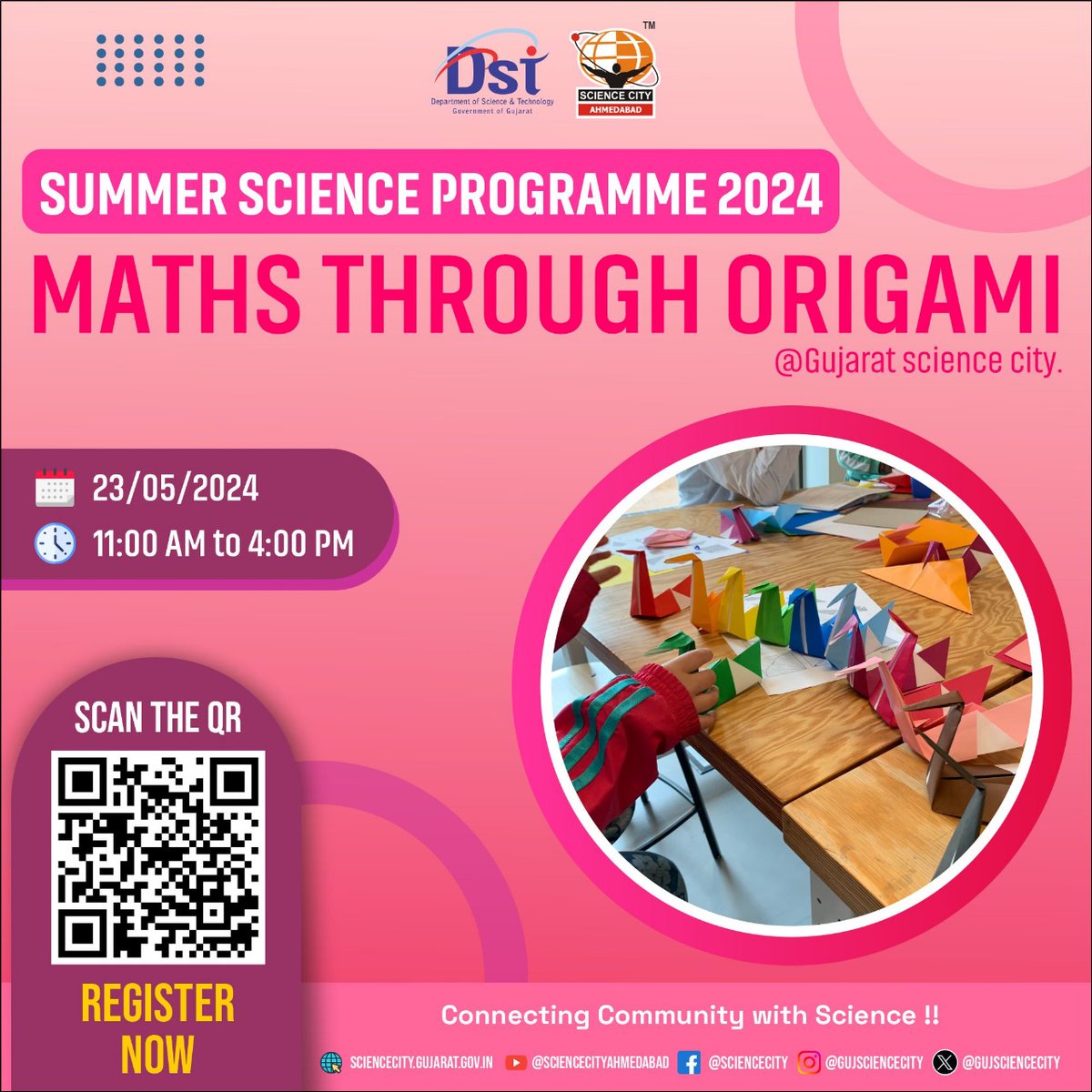 GujScienceCity's tweet image. Explore Math through the Art of Origami at the &quot;Maths Through Origami&quot; workshop, which will be held as part of the ongoing #SummerScienceProgram at Gujarat Science City. #chalosciencecity @indiadst @dstgujarat @jbvadar @infoGujarat @drvrajesh