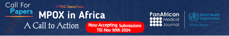 🚨🚨A Call for papers: The Surge of Mpox in African Countries - A Global Call to Action (A PAMJ Special Issue) This special issue is supported by: WHO AFRO Health Emergencies Programme and completely FREE❗❗ Submit @ The PAMJ Manuscript Hut …script-hut.panafrican-med-journal.com/accounts/user.…