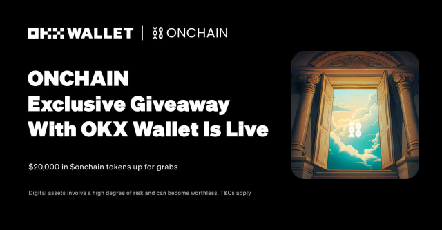 ⛓️ ONCHAIN Exclusive Giveaway with @okxweb3! 👉app.galxe.com/quest/OKXWEB3/… 🎁 $20,000 in $onchain up for grabs 🗓️ Ends May 30, 4pm UTC