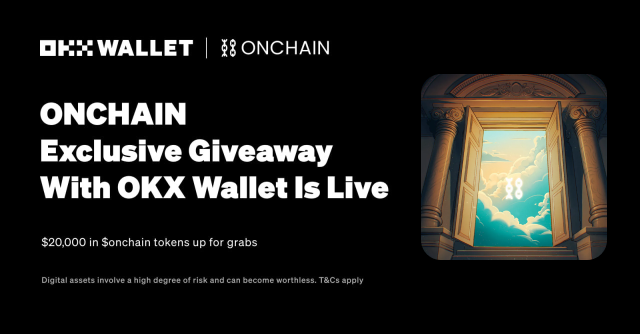 ⛓️ ONCHAIN Exclusive Giveaway with @okxweb3!

👉app.galxe.com/quest/OKXWEB3/…

🎁 $20,000 in $onchain up for grabs

🗓️ Ends May 30, 4pm UTC