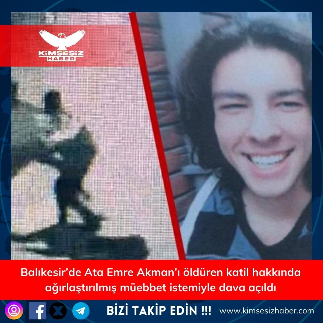 Balıkesir’de Ata Emre Akman’ı öldüren katil hakkında ağırlaştırılmış müebbet istemiyle dava açıldı.

Ancak saldırgan Erdoğan Özdemir, 17 yaşında olduğu için ceza, 18 yıldan 24 yıla kadar hapse iniyor. (İsmail Saymaz)
#balıkesir #kurye