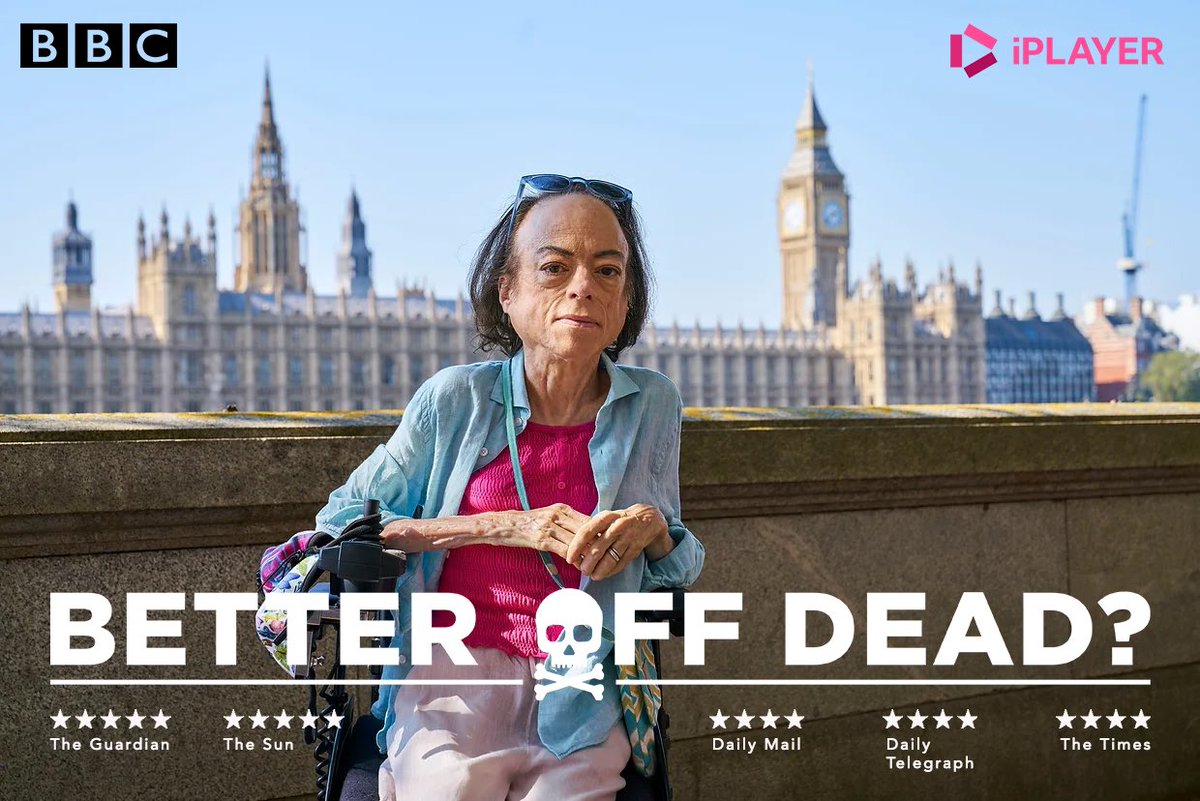 Thanks for all the support for my doc #BetterOffDead @BBCOne If you want to know why me & many other disabled people oppose assisted suicide, watch on iPlayer. And if you think what's happening in Canada would never happen here? Jersey are voting on an almost identical law...