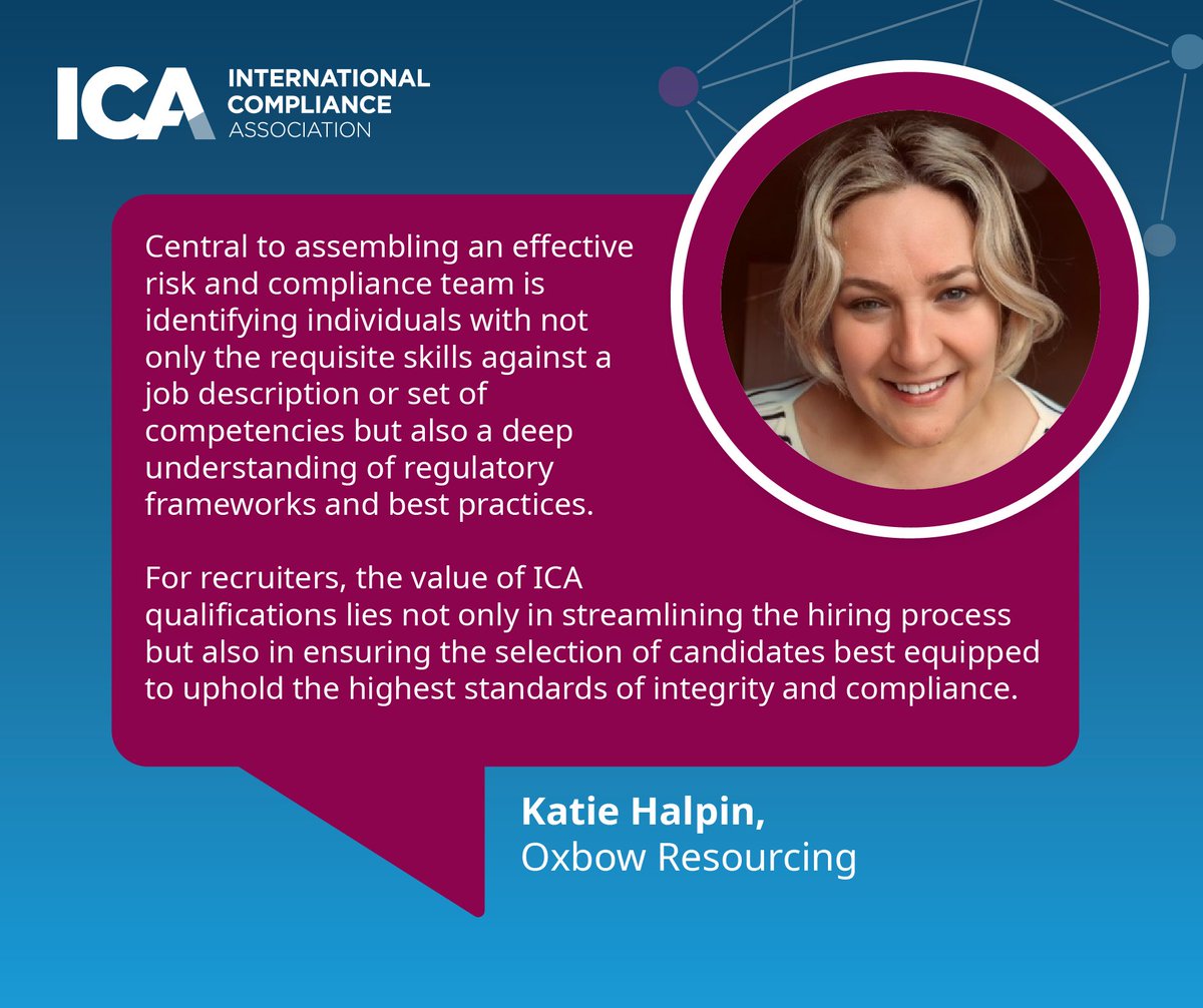 Don't just take our word for it! Hear from recruiters who help regulatory and financial crime compliance professionals find roles in the industry. Advance your career path today! int-comp.org/learn-and-deve… #ICAqualified #AML #FinCrime