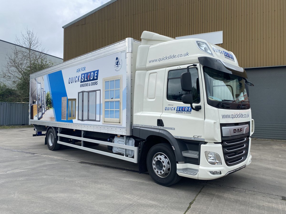MotusDAF's tweet photo. Check out Quickslide's new DAF! 🤩🚛
This DAF CF, supplied by Motus Commercials, has received a makeover, featuring a stand-out fully digitally printed wrap across the body which was completed by Paul Turner Signwriters Ltd!
#NewDAF #DAFCF #MotusDAF #MotusCommercials https://t.co/Lu2Gi4tWGa