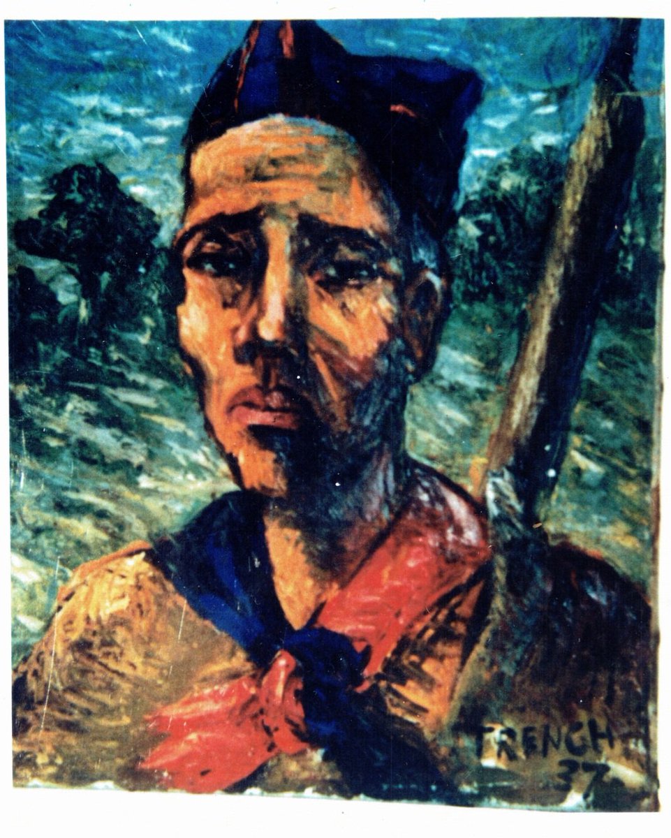 Nick Lloyd (@civil_war_spain) on Twitter photo Self portrait of Galway artist and POUM sympathiser Patrick Trench. Most of his time in Spain between 1936 and 37 was in Barcelona as a journalist as poor health from tuberculosis kept him away from the front. Very kindly shared with me by relative <a href="/b_trench/">Brian Trench</a> Self portrait of Galway artist and POUM sympathiser Patrick Trench. Most of his time in Spain between 1936 and 37 was in Barcelona as a journalist as poor health from tuberculosis kept him away from the front. Very kindly shared with me by relative <a href="/b_trench/">Brian Trench</a>