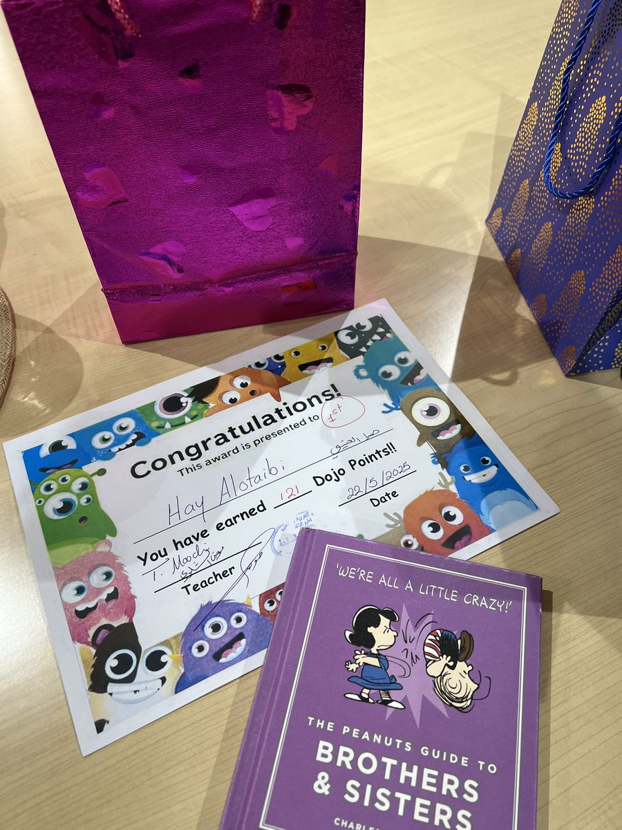 moonimoon15's tweet photo. @MOE_KRH_00_0076  @MoodiE1400 
I had the chance this morning to honoring my outstanding students in the 2nd grade and the highest scores in Class dojo app for their participation in class🏅🏅,adding to them the best handwriting الخط الجميل ❤️❤️❤️I’m very thankful to all of them https://t.co/ag3MH25Ji5