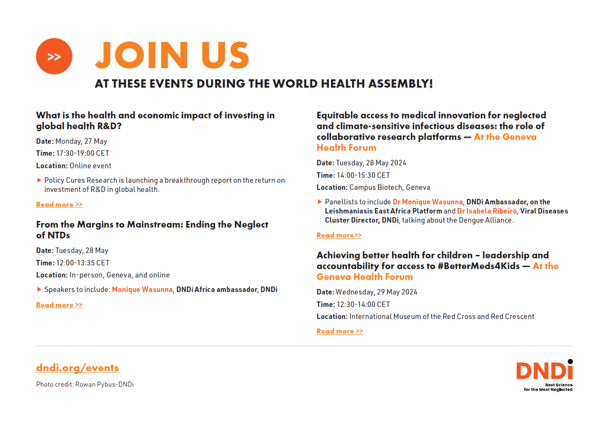 DNDi's tweet photo. Find out more and register for free: https://t.co/BAcIusmVob

#WHA77 https://t.co/63eimlNcjF