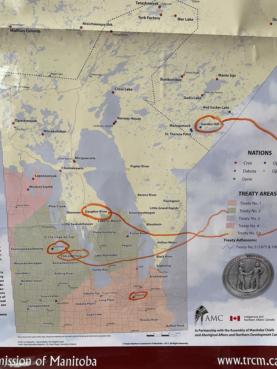 Exploring Manitoba Treaties 🫱🏼‍🫲🏾Some classmates shared that their families came from First Nations communities. Some shared that they were from other countries! We located First Nations communities on the map. We noticed some of our families were from different Treaty areas!