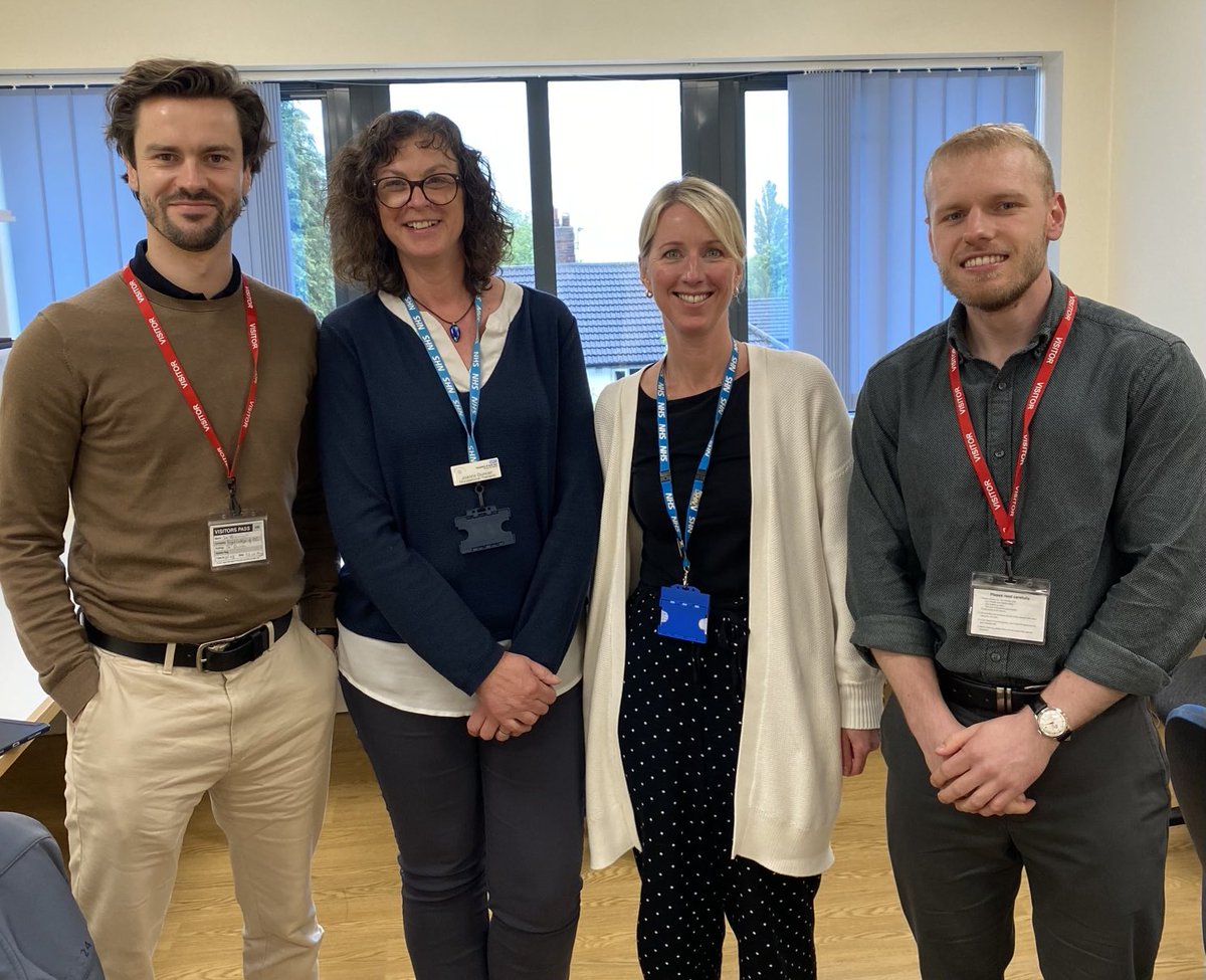 Great to be learning about the brilliant work OTs in primary care do with my colleagues Joe Brunwin + Josh Lowe. Thanks to OTs Jo Duncan + Jen Jubb, from the Ageing Well Team in Leeds- working across GP surgeries to keep patients doing the occupations they love #PrimaryCareOTs
