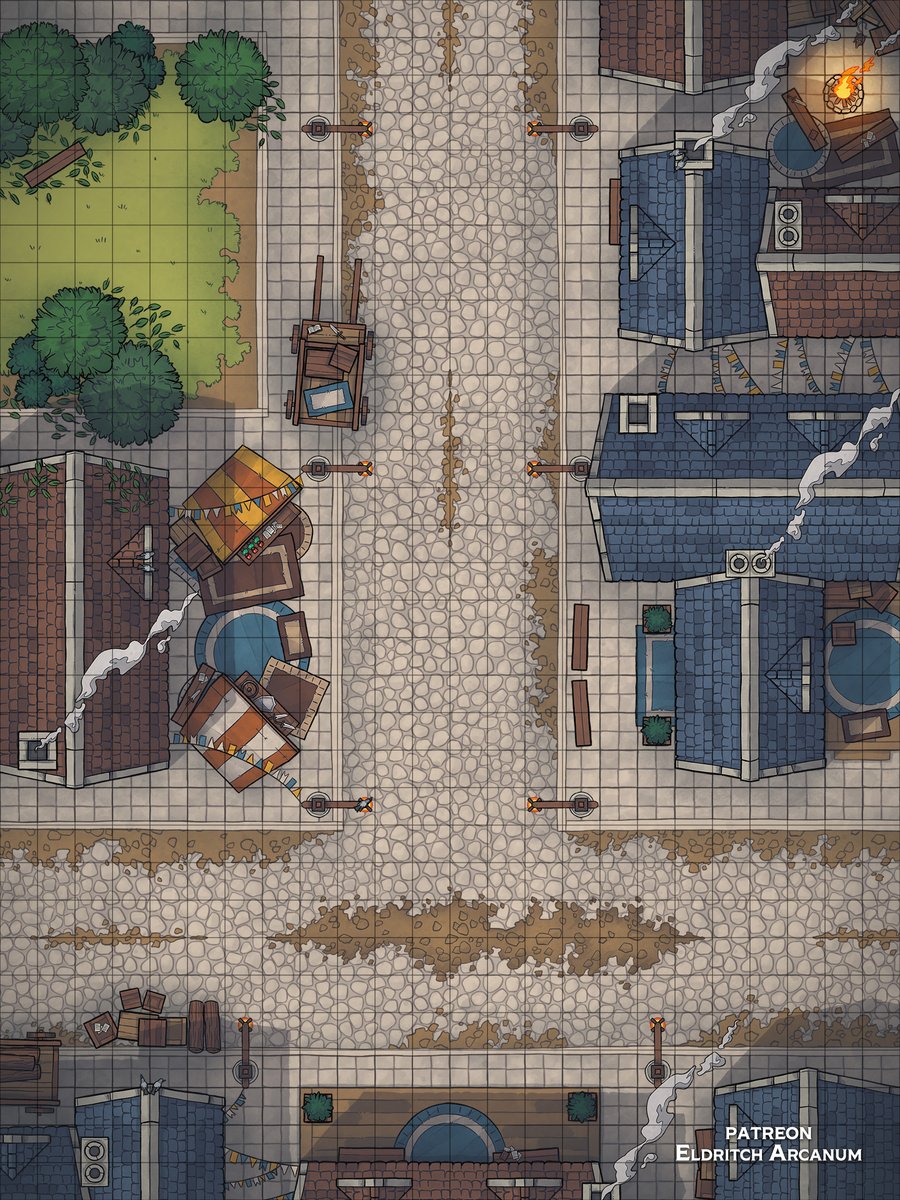 New map release- The City Street!

A bustling city street ready for all manner of urban adventures, midnight brawls, and rooftop chases!

#dndart #TTRPGRising #ttrpg
