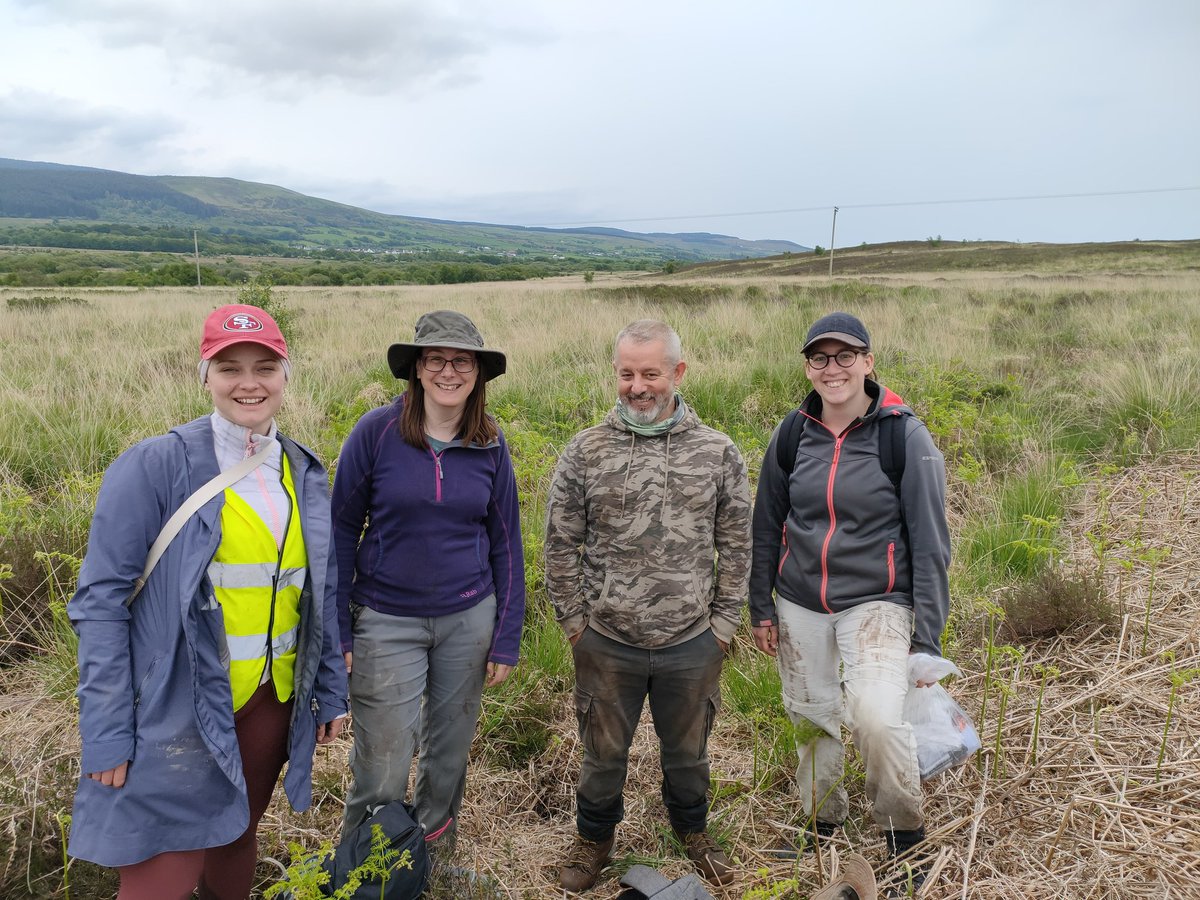 Happy coring team just off Machrie Moors, Arran. Got down to over 5 metres deep on a bog full of holes and cut over peat.