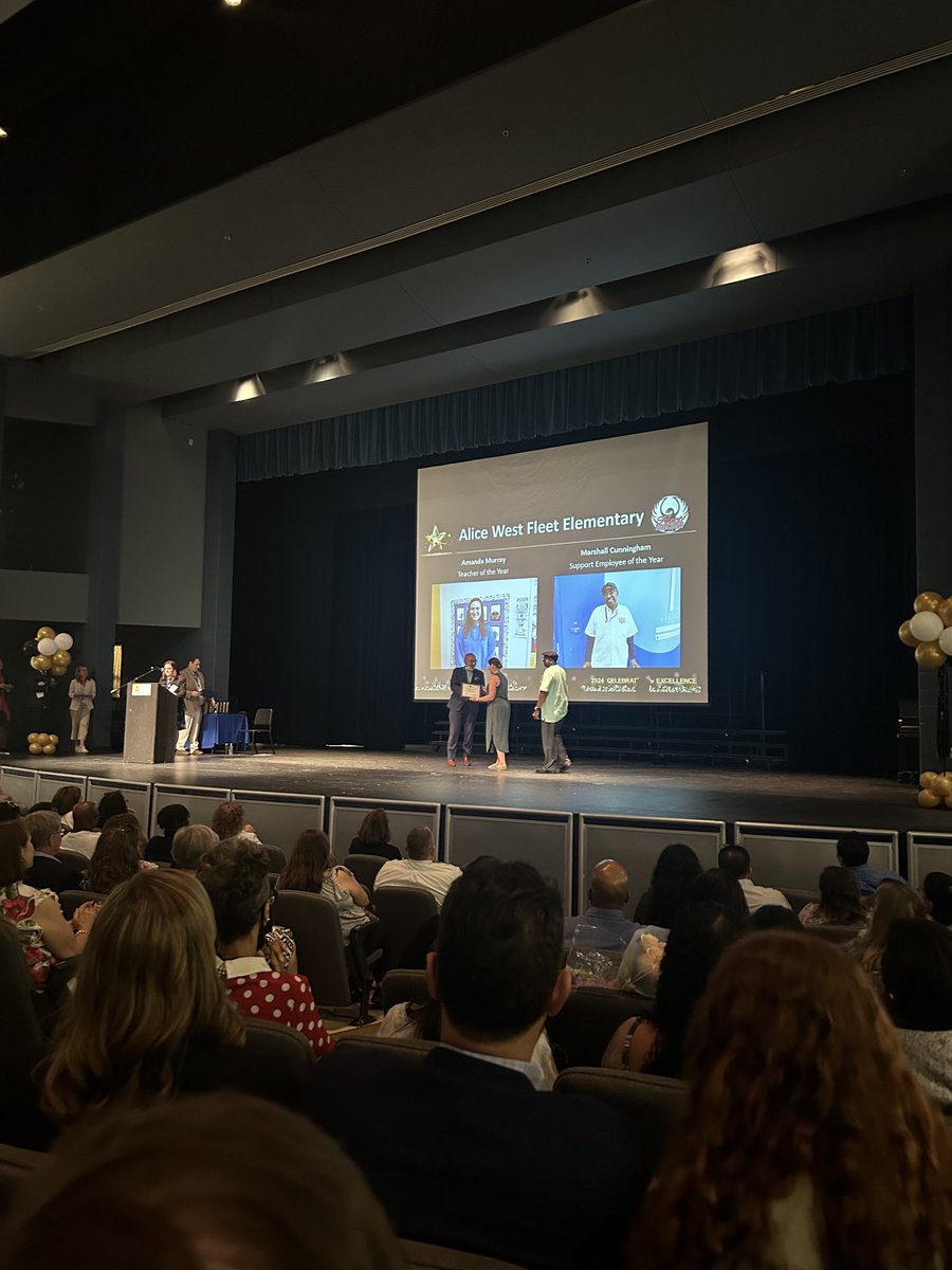 Last night we honored our very own Fleet Falcon Teacher and Support Employee of the Year! Congratulations Ms. Murray and Mr. Cunningham! Well deserved!⁦<a href="/APS_FleetES/">Fleet ES</a>⁩ ⁦<a href="/Gildea_Jenn/">Jennifer Gildea</a>⁩