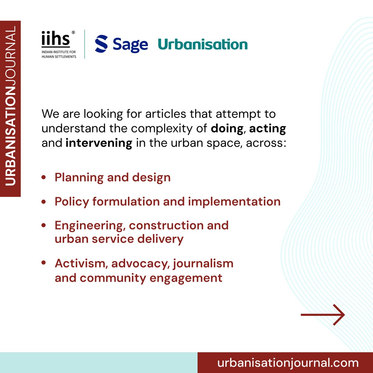 iihsin's tweet photo. #CallForPapers: Urbanisation invites practitioners in the urban to submit to our Writing from Practice section.  
Read our submission guidelines to know more: https://t.co/oRo7AImrWN

#IIHS #IIHSResearch #IIHSPublication #Urbanisation #CallforPapers #UrbanPlanning #UrbanPolicy https://t.co/QFktyxQcgQ