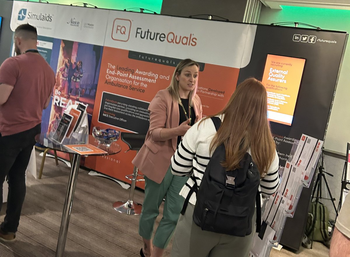 futurequals's tweet photo. We’re having a fantastic day at the @ParamedicsUK Conference 2024! It’s been great engaging with attendees about freelance assessor and quality assurer roles we’re recruiting for. Visit our stand to learn more about the opportunities at #FutureQuals . #NatCon24 #ParaCon24 https://t.co/6uiofWDb78