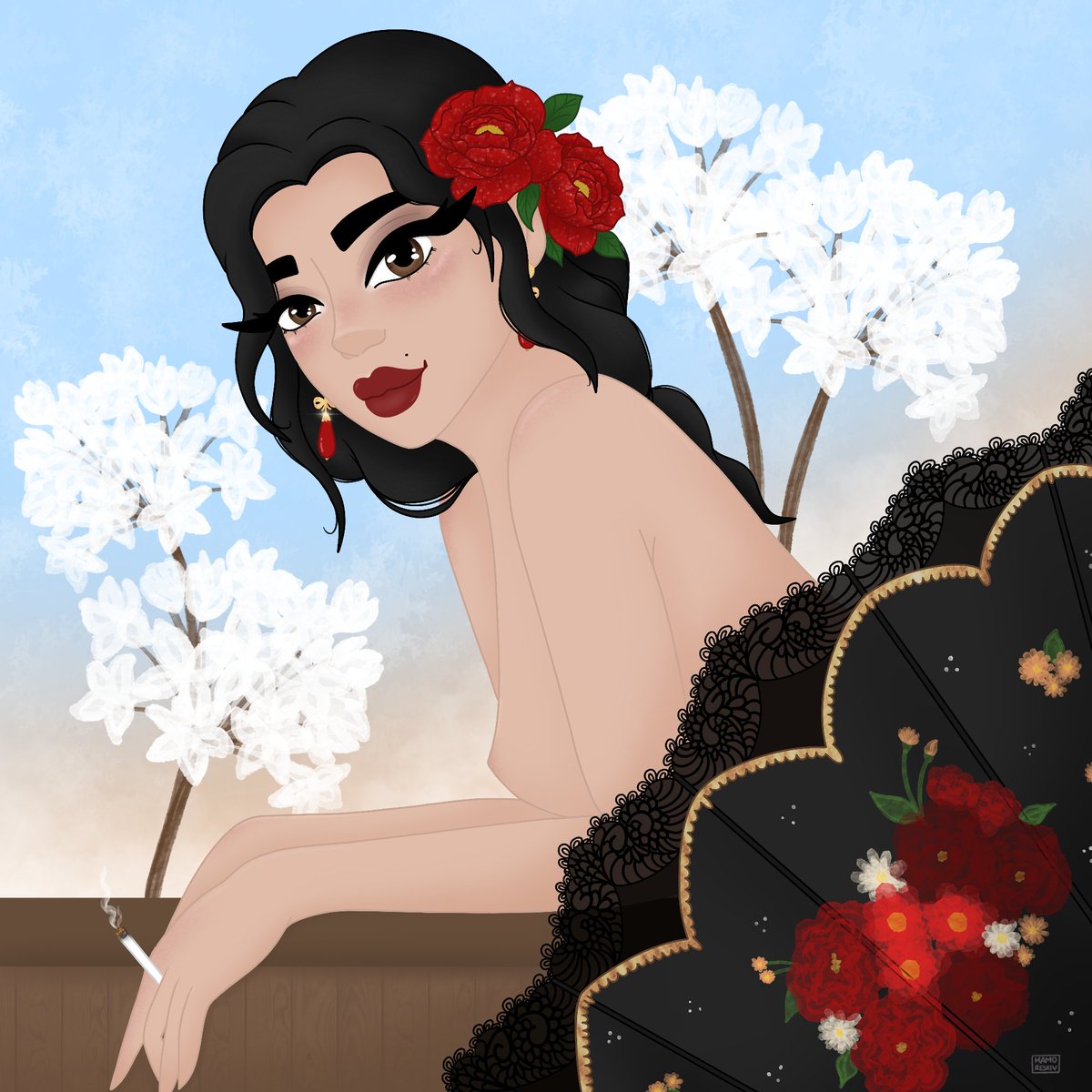 <a href="/elyxart/"></a> <a href="/beinwomen/">Believe In Women (Exclusive Art Gallery)</a> Sharing my most recent piece "My Roots" inspired on my howtown, Málaga. 
Tagging more female artists here @smgillustration <a href="/startynft/">starty.stars - Stargaze 💗!</a> <a href="/BlockCuties/">BlockCuties.stars</a>