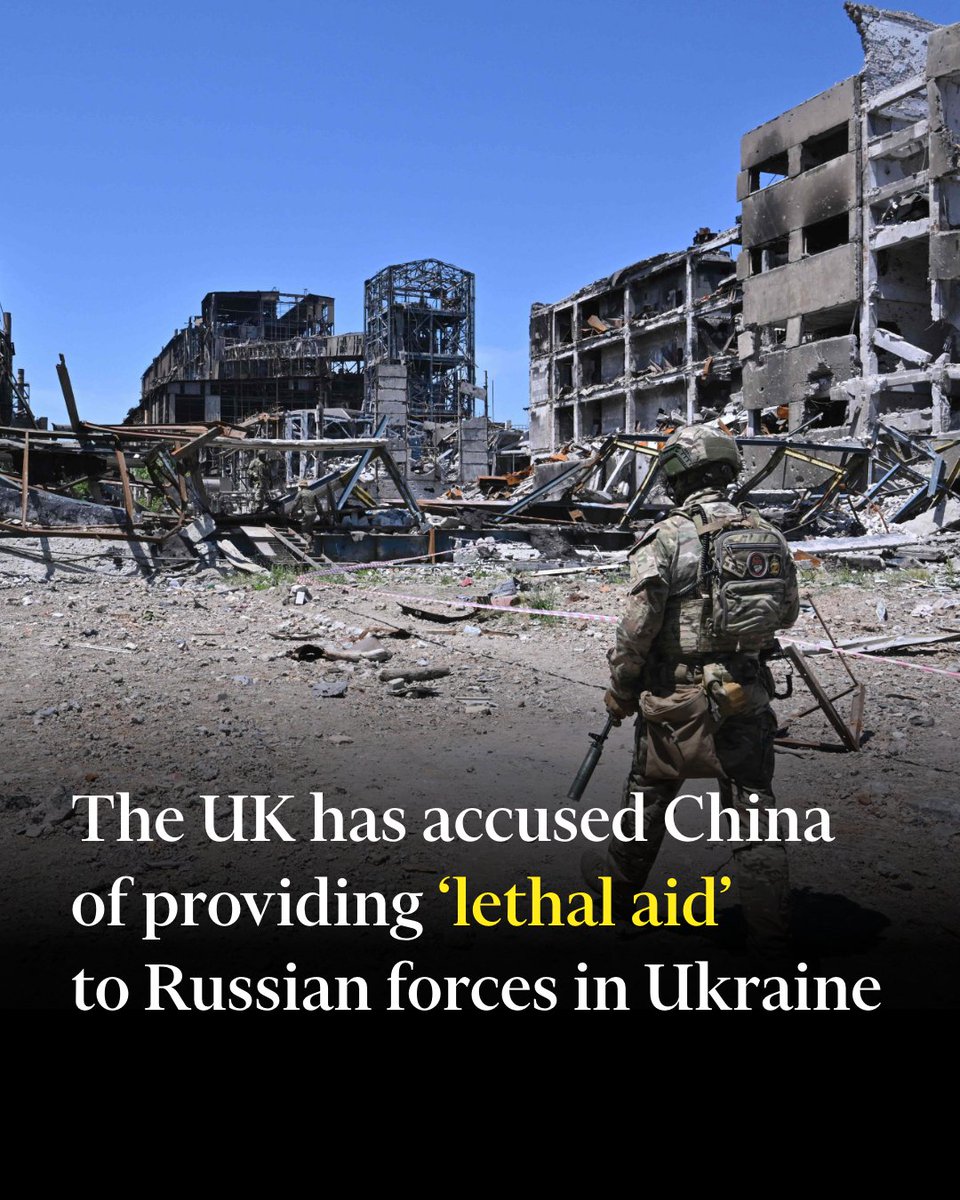 UK defence secretary Grant Shapps said new US and British intelligence indicated that ‘lethal aid’ was ‘now flowing from China to Russia and into Ukraine’ on.ft.com/44TVJEr