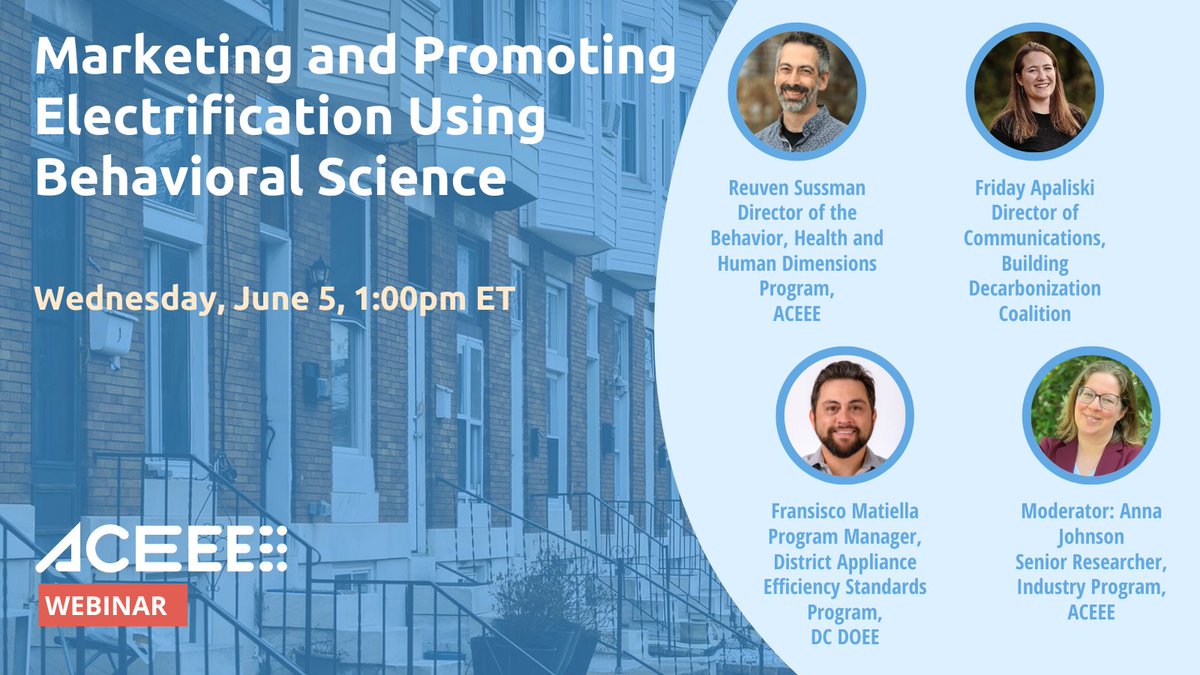 A new nationwide survey found that found that homeowners and renters are interested in electrifying their homes for the environment, health and safety, and energy efficiency – but how do we get them to actually do it? Join us for a webinar to find out! us06web.zoom.us/webinar/regist…