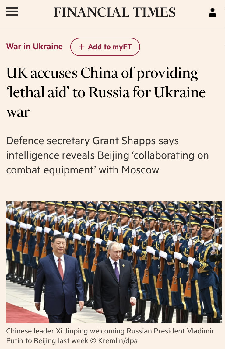 Virkki5's tweet image. Sanction #China now!

#SanctionChina #SanctionChinaNow #Ukraine #SupportUkraine #ArmUkraine #StandWithUkraine #SendTaurus #SendF16 #StopPutin #StopRussia