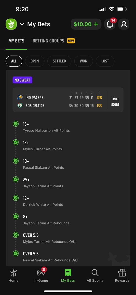 BigShotBob14's tweet photo. @DanGambleAI tailed your projections with some slight modifications and came out a winner! Thanks! https://t.co/QlE9COGRk7
