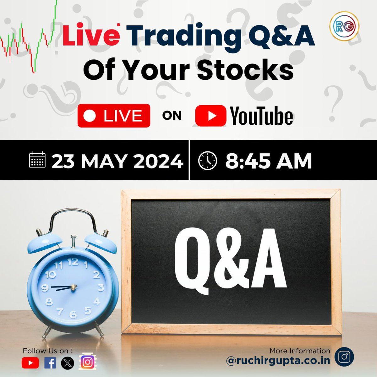 '🚀 Exciting Update! 🚀 Join Me Tomorrow at 8:45 AM for a Live Trading Q&A Session! Got questions about your stocks? Let's dive in together! 📈💬 Tune in here: [youtube.com/live/93xhqDxH6…] 
#StockTrading #QandA #LiveSession'