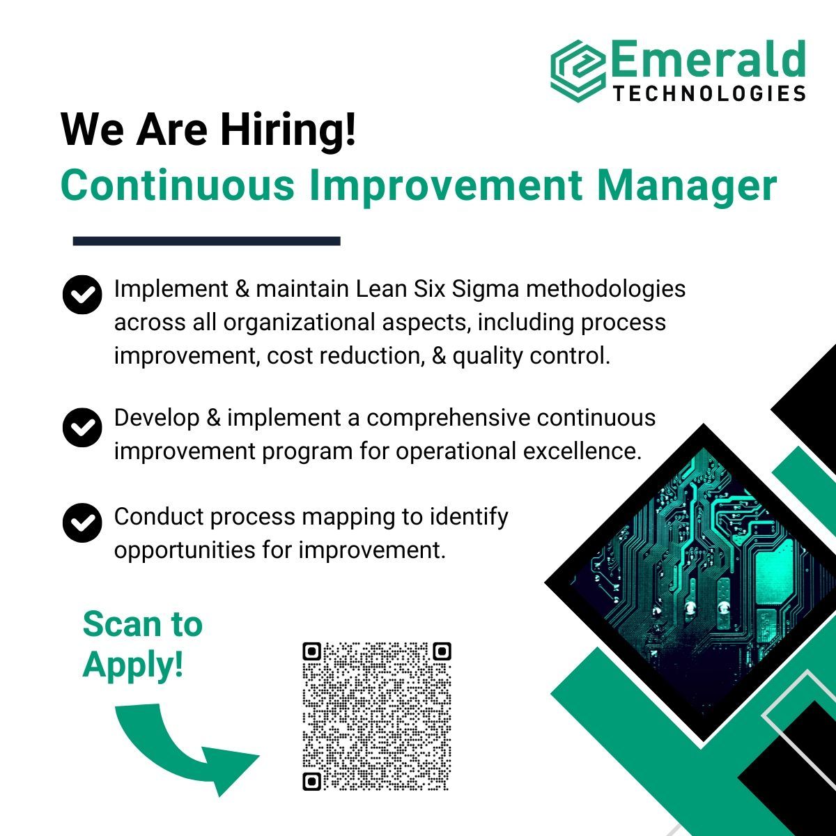 Emerald_Tech_US's tweet image. Emerald Technologies has an exciting opportunity for a Continuous Improvement Manager to join its Brea, CA team! 

Apply here: workforcenow.adp.com/mascsr/default…

#Hiring
#ProcessImprovement
#Manufacturing