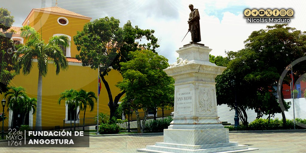 Se cumplen 260 años de la fundación de Angostura, hoy Ciudad Bolívar, eterna 'Viajera del Río', la del célebre discurso del Libertador Simón Bolívar, la de las calles y paisajes llenos de belleza, riqueza natural y relatos para contar, vivir y progresar, una ciudad de gente