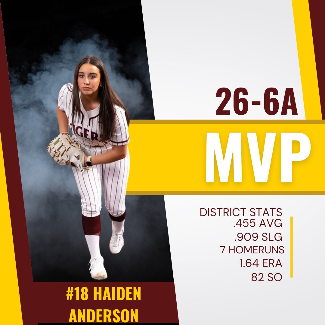 DS Softball (@dshssball) on Twitter photo Big props to <a href="/anderson_haiden/">Haiden Anderson 2024</a> for being named 26-6A Most Valuable Player! She had an incredible year and met so many of her goals! Big props to <a href="/anderson_haiden/">Haiden Anderson 2024</a> for being named 26-6A Most Valuable Player! She had an incredible year and met so many of her goals!