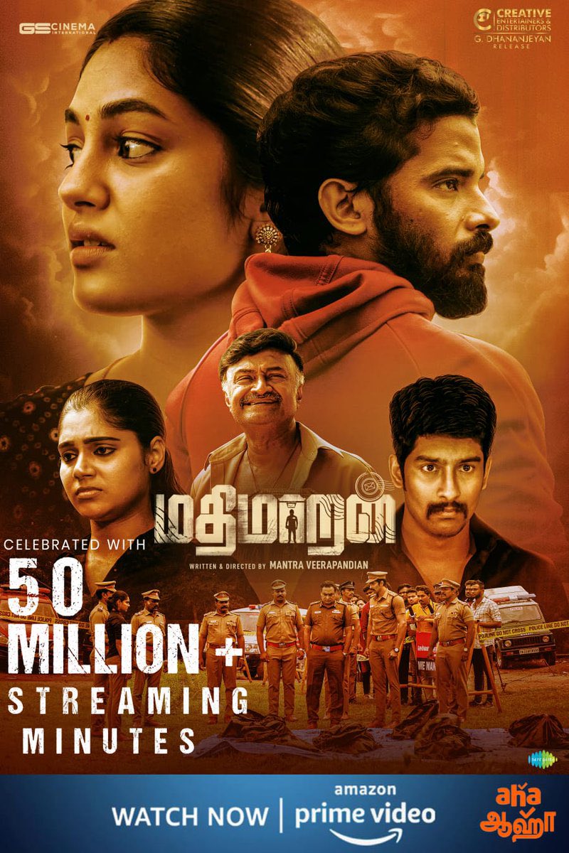 #Mathimaran gets the love of millions. Over 50 million+ streaming minutes as of now. 
Now streaming on <a href="/PrimeVideoIN/">prime video IN</a> &amp; <a href="/ahatamil/">aha Tamil</a> <a href="/MantraDirects/">Mantra VeeraPandian</a> <a href="/i__ivana_/">Ivana</a>   <a href="/Dhananjayang/">G Dhananjeyan</a> <a href="/Venkatsenguttu1/">venkat senguttuvan</a> <a href="/catcharadya/">Aradya</a> <a href="/proyuvraaj/">Yuvraaj</a> … thank you for your support 💐🙏