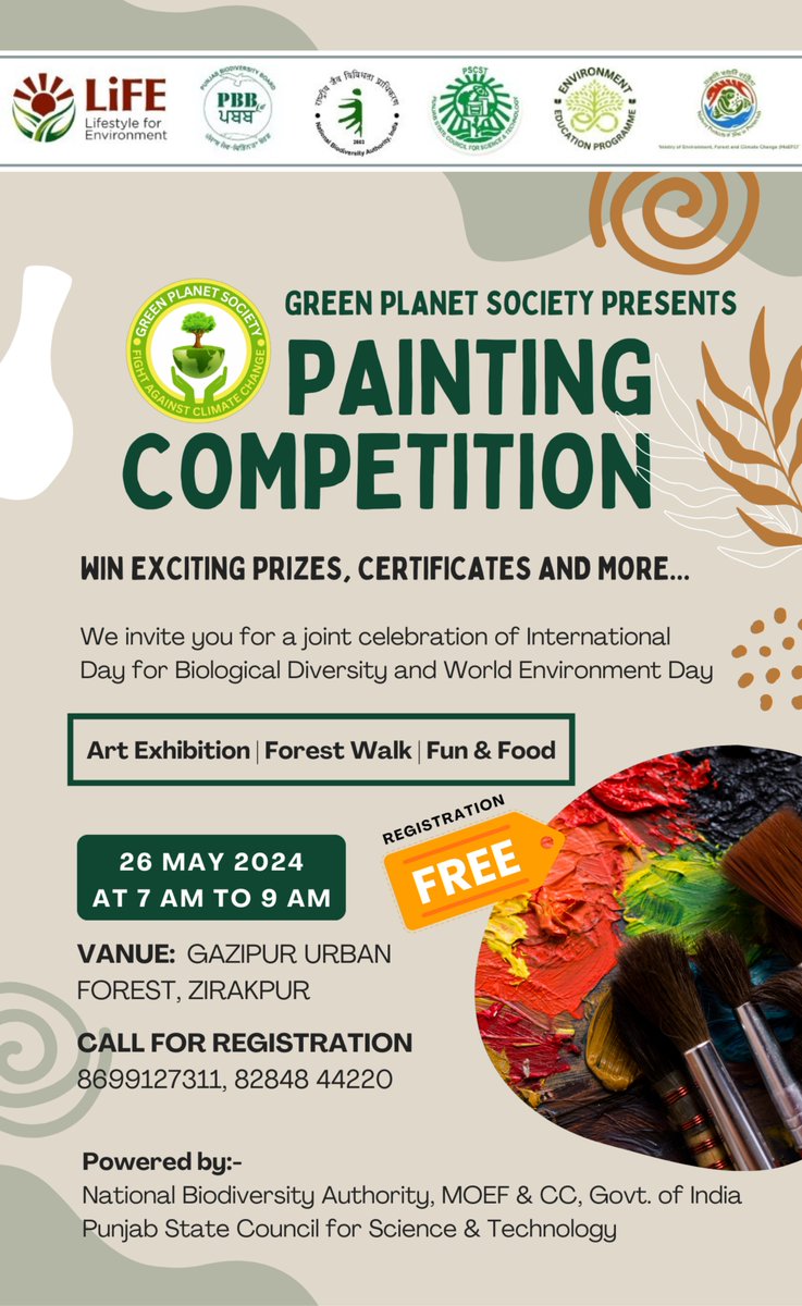 Get registered for a joint celebration of International Day for Biological Diversity and World #Environment Day on May 26, 2024! #Games #Food #Fun #Art #Music It's FREE for all. Thanks to @PBB_GoP @PSCST_GoP @moefcc Register now: forms.gle/3KUDQLwUGqU3H9…