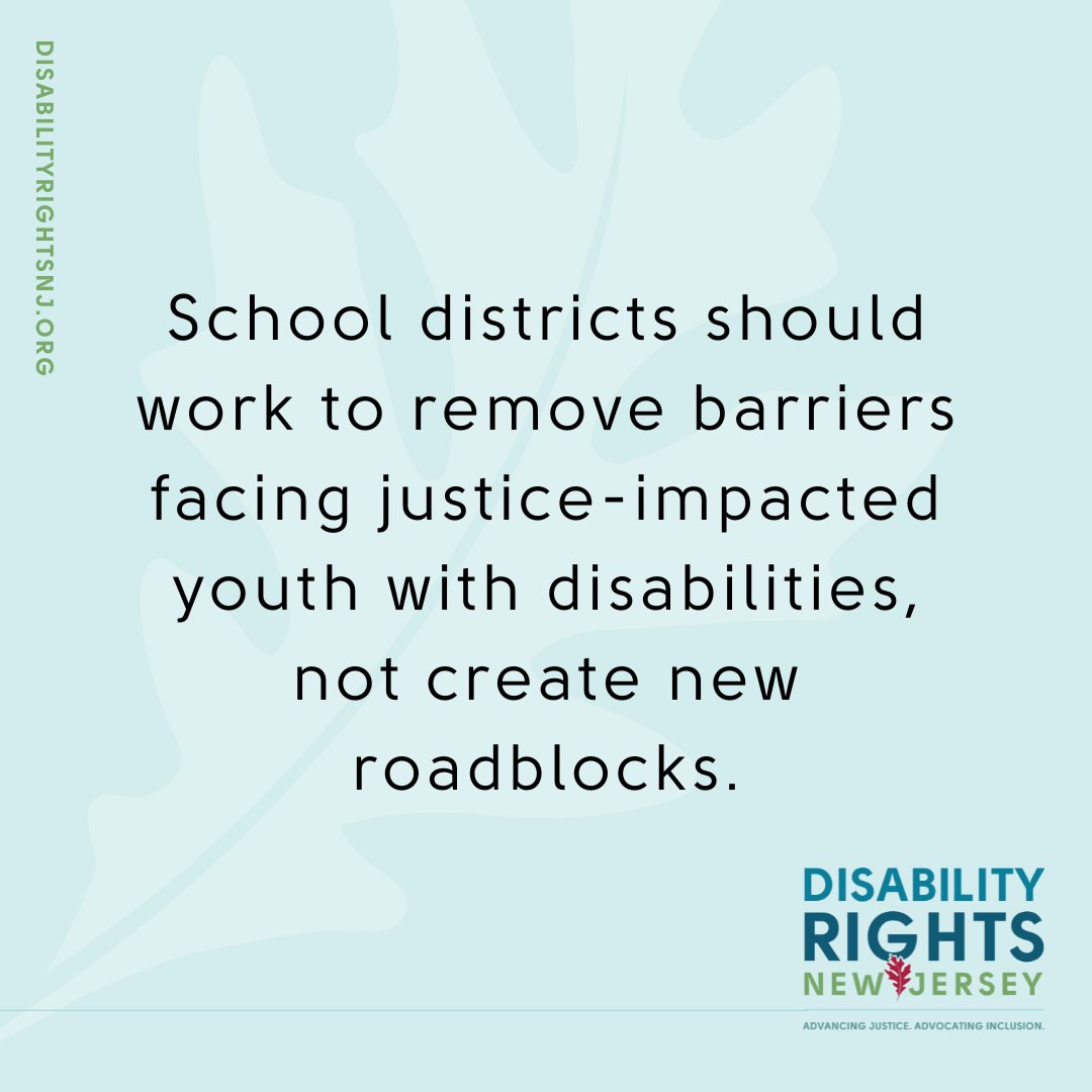 AdvocateDRNJ's tweet image. 5-14-24 Disability Rights NJ filed a complaint with the @NewJerseyDOE alleging that @TrentonPublicSc systemically denies #education to #students with #disabilities returning from out-of-home placements, especially #youth impacted by the justice system. bit.ly/44UWMnp