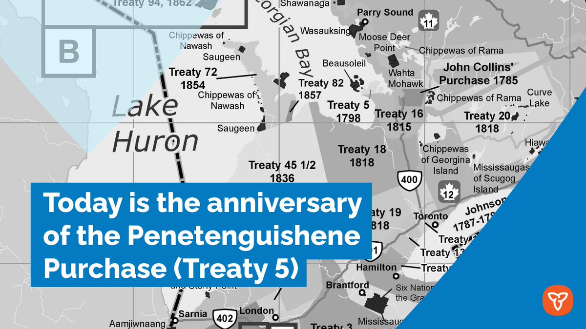 [1/2] Today is the anniversary of the Penetenguishene Purchase (Treaty 5), which includes #Penetanguishene and #Awenda Provincial Park. #DYK? This Treaty was conducted out of a desire of Lieutenant Governor John Simcoe to acquire a harbour for British vessels on Lake Huron.