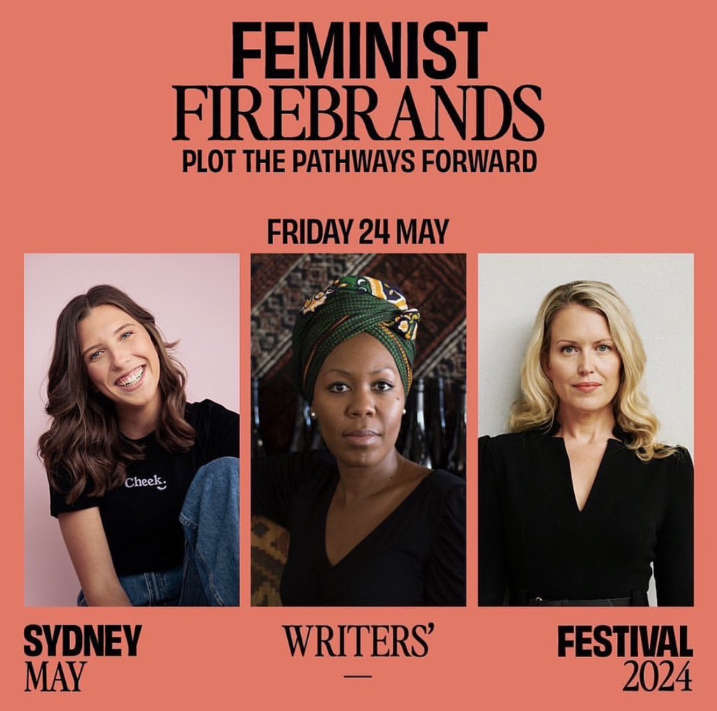 suigenerisjen's tweet photo. Join us @SydWritersFest this Friday

Excited to join Sisonke Msimang and @hannahferg @cheekmediaco to talk all things feminism and our books - hosted by the excellent @instanterudite 

Get your tickets 🎟️ https://t.co/ODDzdUrfRj

#howmanymorewomen #sydneywritersfestival #swf https://t.co/TYnQnJudWM
