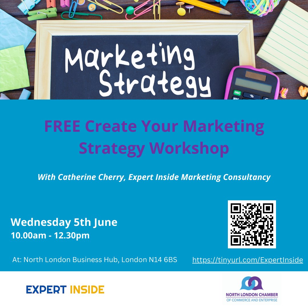 Join us for our upcoming workshop, 'Creating Your Marketing Strategy,' in collaboration with NLCCE member Catherine Cherry from Expert Inside on June 5th! Interested in joining us? Register for free at tinyurl.com/ExpertInside #Marketing #Strategy #Workshop #London #DigitalSupport