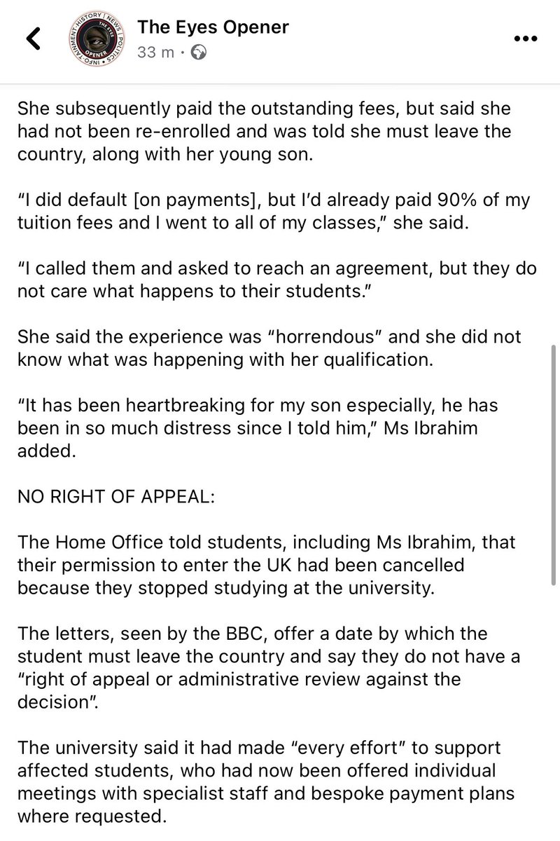 Nigerian students thrown out of Teeside University and also risk their stay in the UK 🇬🇧 as a result of Nigeria’s currency crisis 

Pathetic 😭