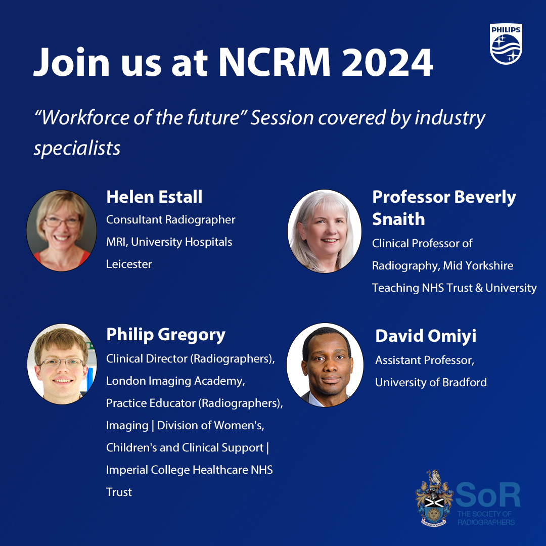 To find out about the career progression model, virtual support technology and international recruitment in diagnostic radiography, don't miss out on this session at #NCRM 2024 👉 ow.ly/goRc50RQxMg #Radiology2024 #Philips #SoR