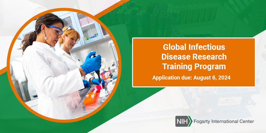 📣Funding opportunity from #Fogarty and @NIAIDfunding: The Global Infectious Disease Research Training program supports research training related to #InfectiousDiseases endemic in/impacting #LMICs . ⚠️Deadline: August 6, 2024 ℹ️ Info: go.nih.gov/Fogarty-GID