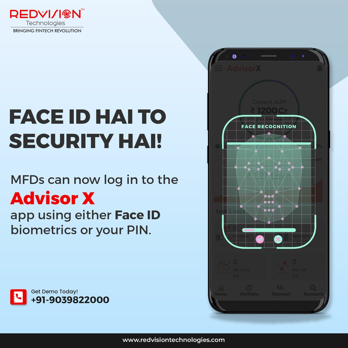 redvisionindore's tweet image. MFDs, you now have the flexibility to login with either PIN or Face ID for more convenience on Wealth Elite.

Enquire now to know more!
Get a free consultation today.
Contact: 91- 90398 22000
Visit: wealthelite.in
#REDVisionTechnologies #MutualFundSoftware