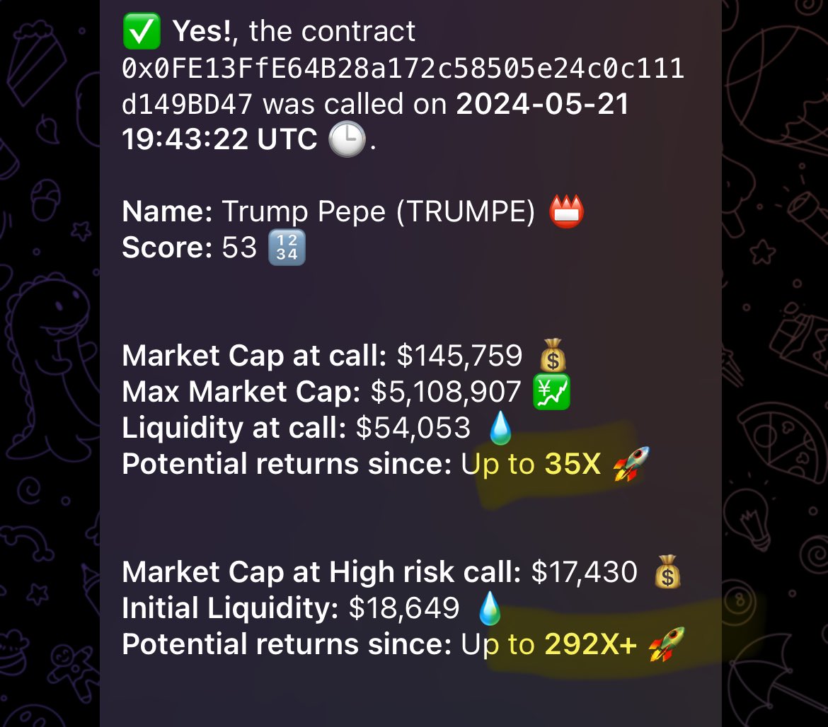 Are you printing today?

$TRUMPE 292X since MV AI High-Risk signal and 35X since main room signal 🤑

Join t.me/marketviz_offi… for more details
