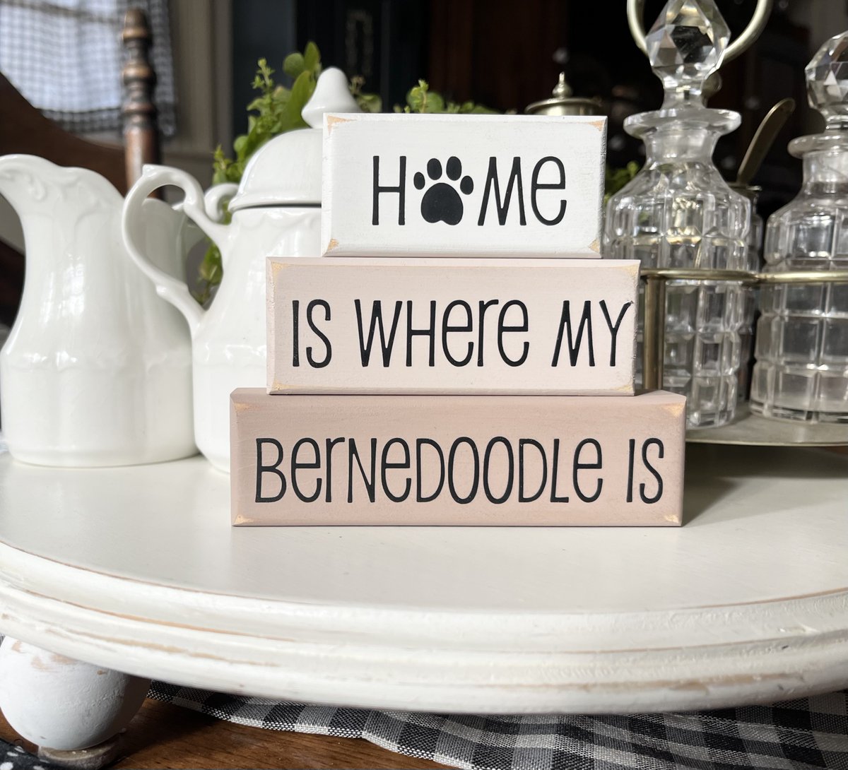 CountryWorkshp's tweet photo. #HomeIsWhere My Bernedoodle Is / Stacking Blocks #CustomDog #TieredTrayDecor / Pet Decor / Gift for Dog Mom / Doodle Mama / 2 sizes #smilett23  https://t.co/xzWbxm5k8Q via @Etsy https://t.co/Wwx3p8LxPN