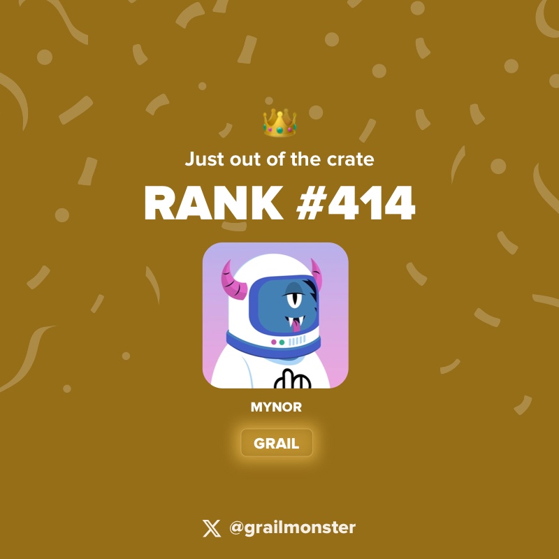 Just out of the crate, give a monstrous welcome to the newest Grail Monster Mynor!