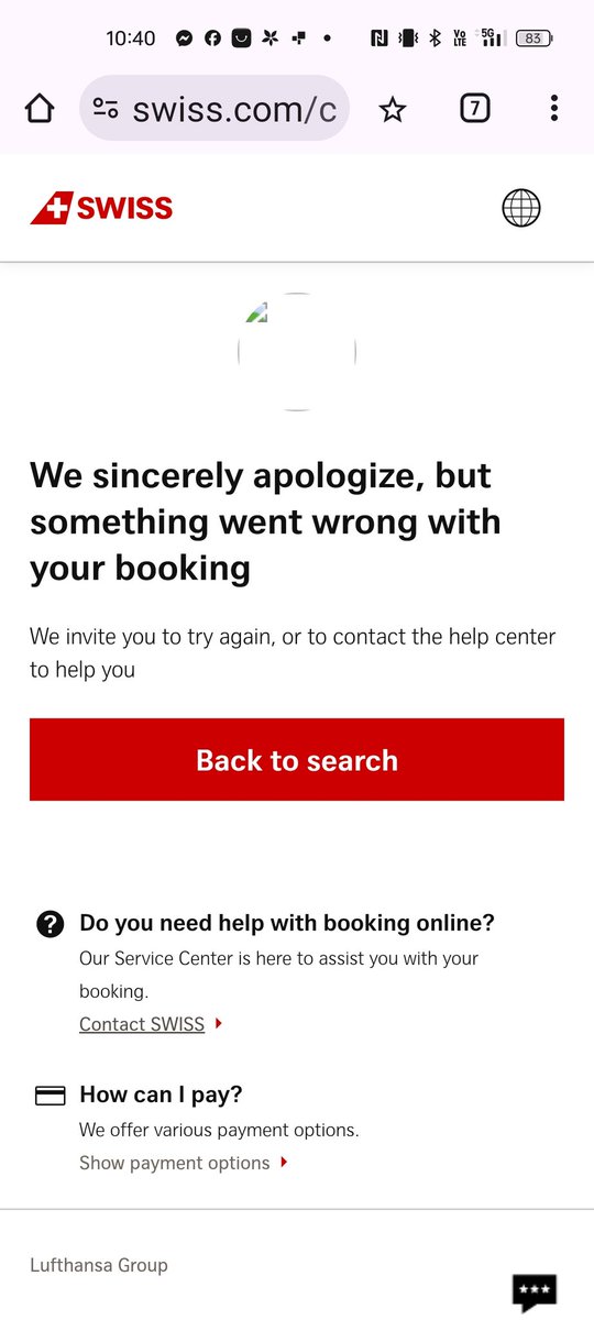 Hotwire147's tweet photo. @FlySWISS this happened when I tried to book a flight yesterday priced at £305 which subsequently cost me £485 this morning, that same flight costs £338 if I booked it now! Talk about mugging your customers off😡🤬 https://t.co/GVxhez7UTn